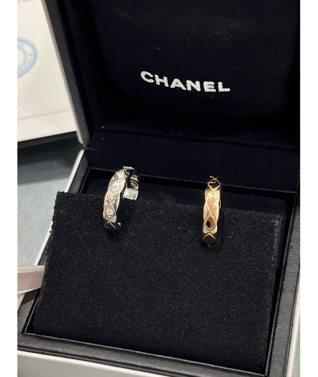 CHANEL Серебряные серьги из белого золота, фото 3