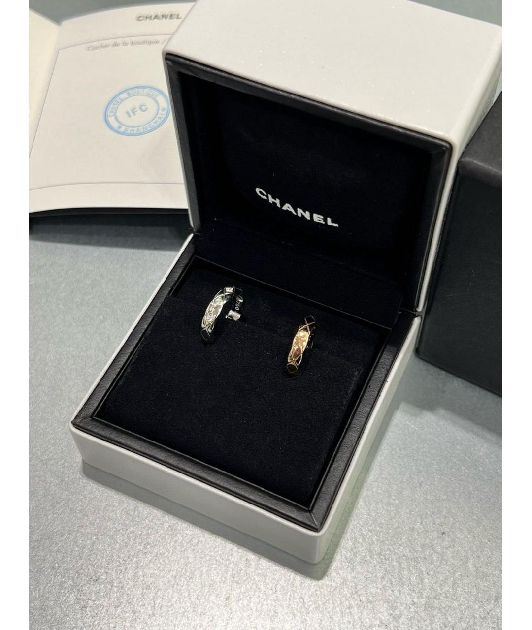 CHANEL Серебряные серьги из белого золота, фото 4