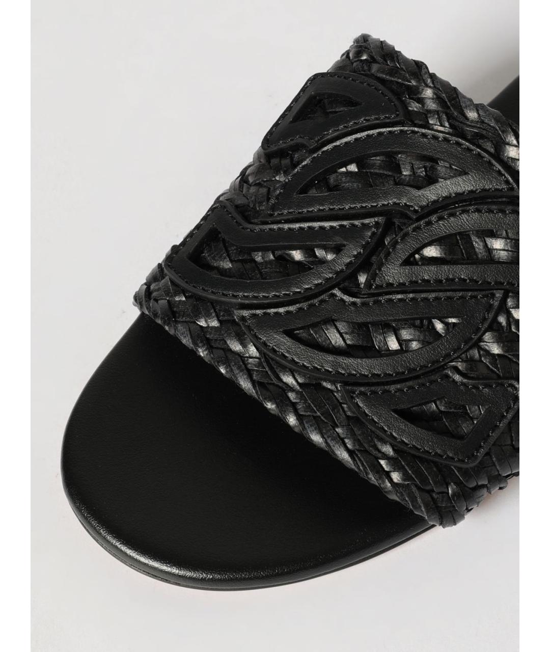 CASADEI Черные кожаные шлепанцы, фото 4