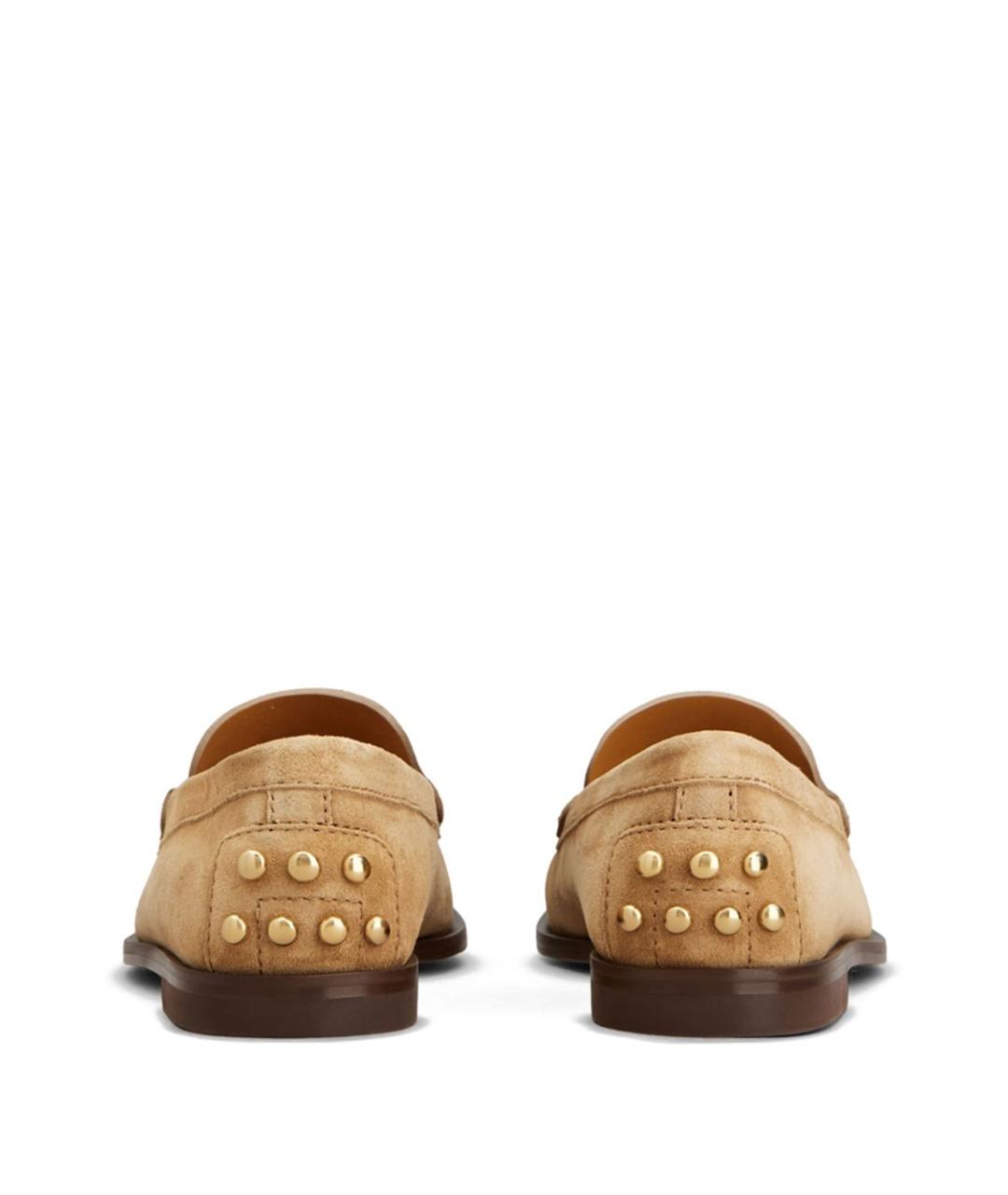 TOD'S Бежевые замшевые лоферы, фото 3