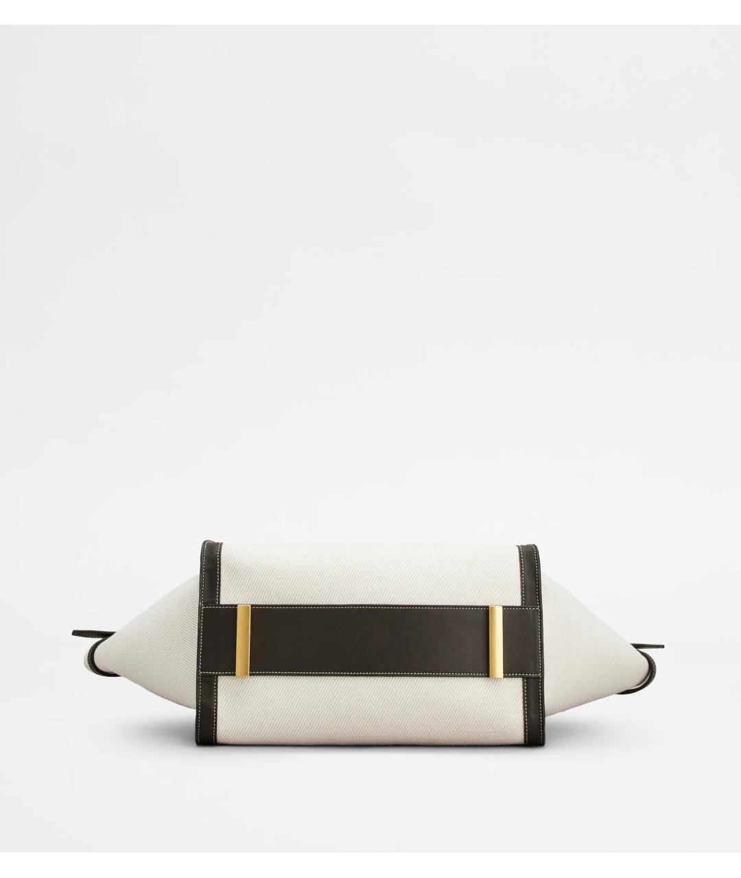 TOD'S Белая тканевая сумка тоут, фото 2