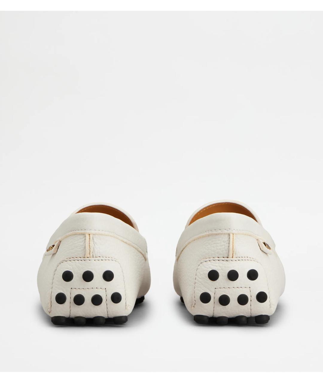 TOD'S Белые кожаные мокасины, фото 3