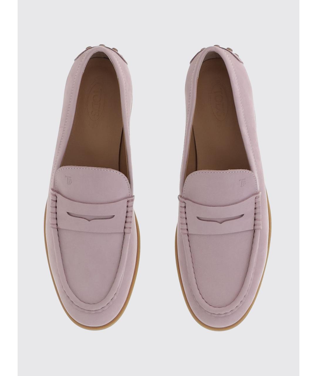 TOD'S Розовые кожаные лоферы, фото 3