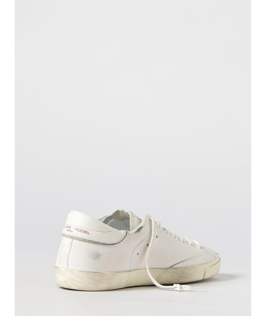 PHILIPPE MODEL Бежевые кожаные низкие кроссовки / кеды, фото 3