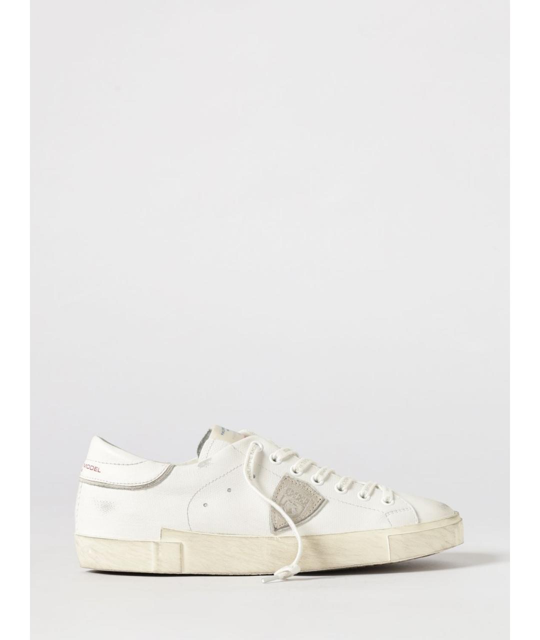 PHILIPPE MODEL Бежевые кожаные низкие кроссовки / кеды, фото 4