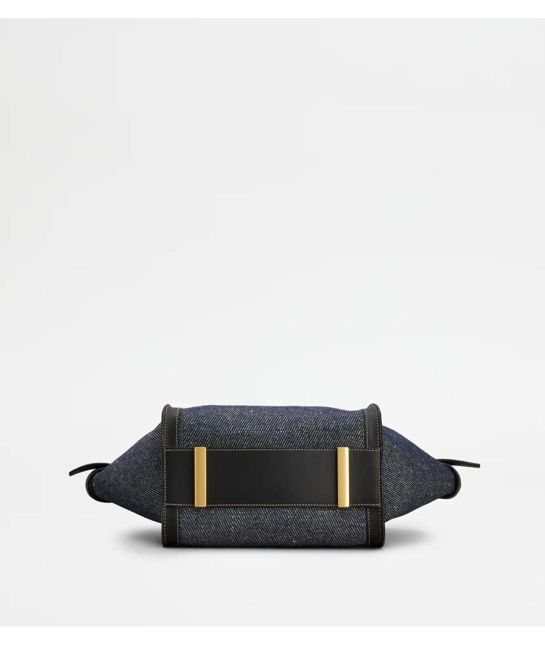 TOD'S Синяя тканевая сумка тоут, фото 4