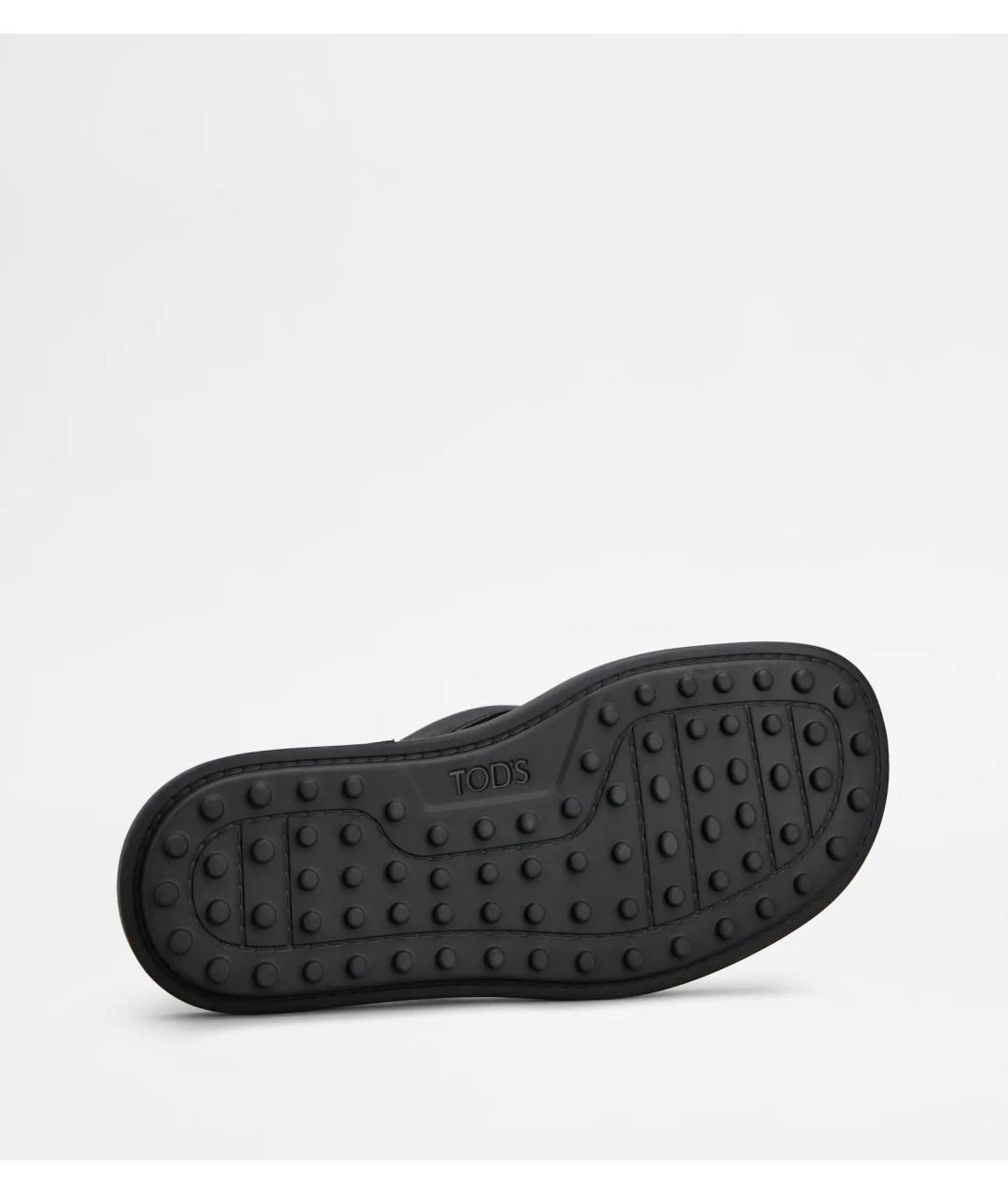 TOD'S Черные резиновые шлепанцы, фото 4