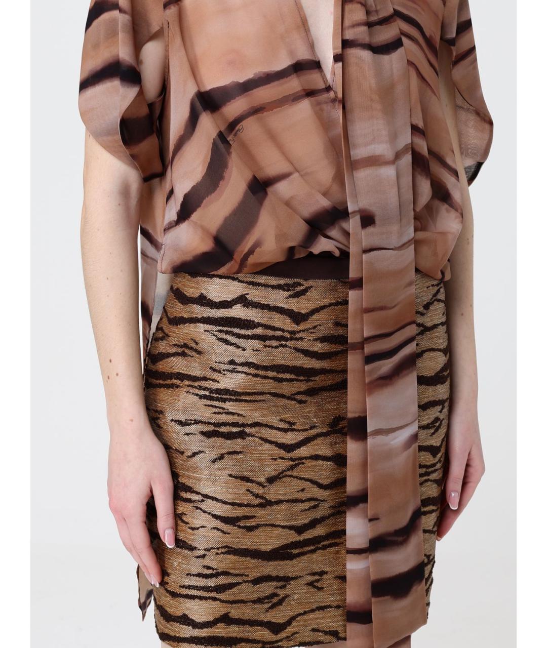 ELISABETTA FRANCHI Бежевое платье, фото 3