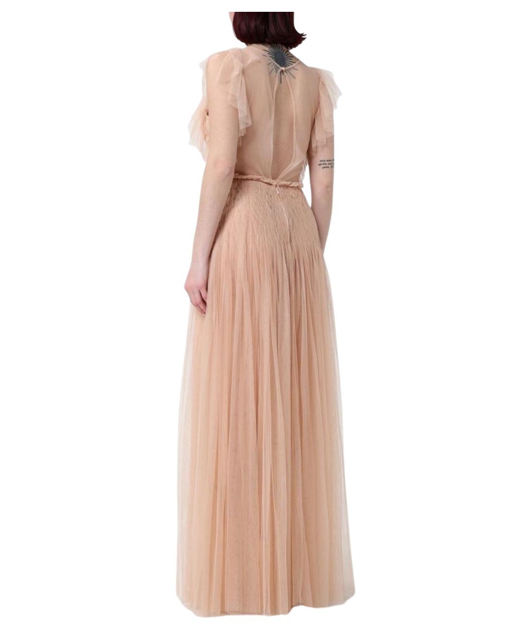 ELISABETTA FRANCHI Бежевое коктейльное платье, фото 2