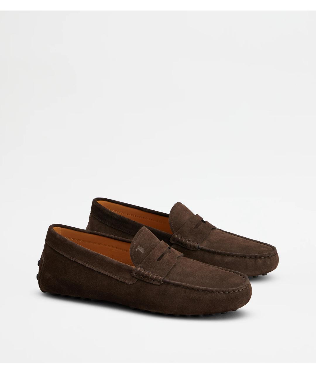 TOD'S Коричневые замшевые мокасины, фото 2