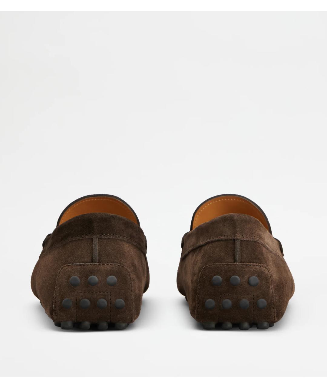 TOD'S Коричневые замшевые мокасины, фото 3