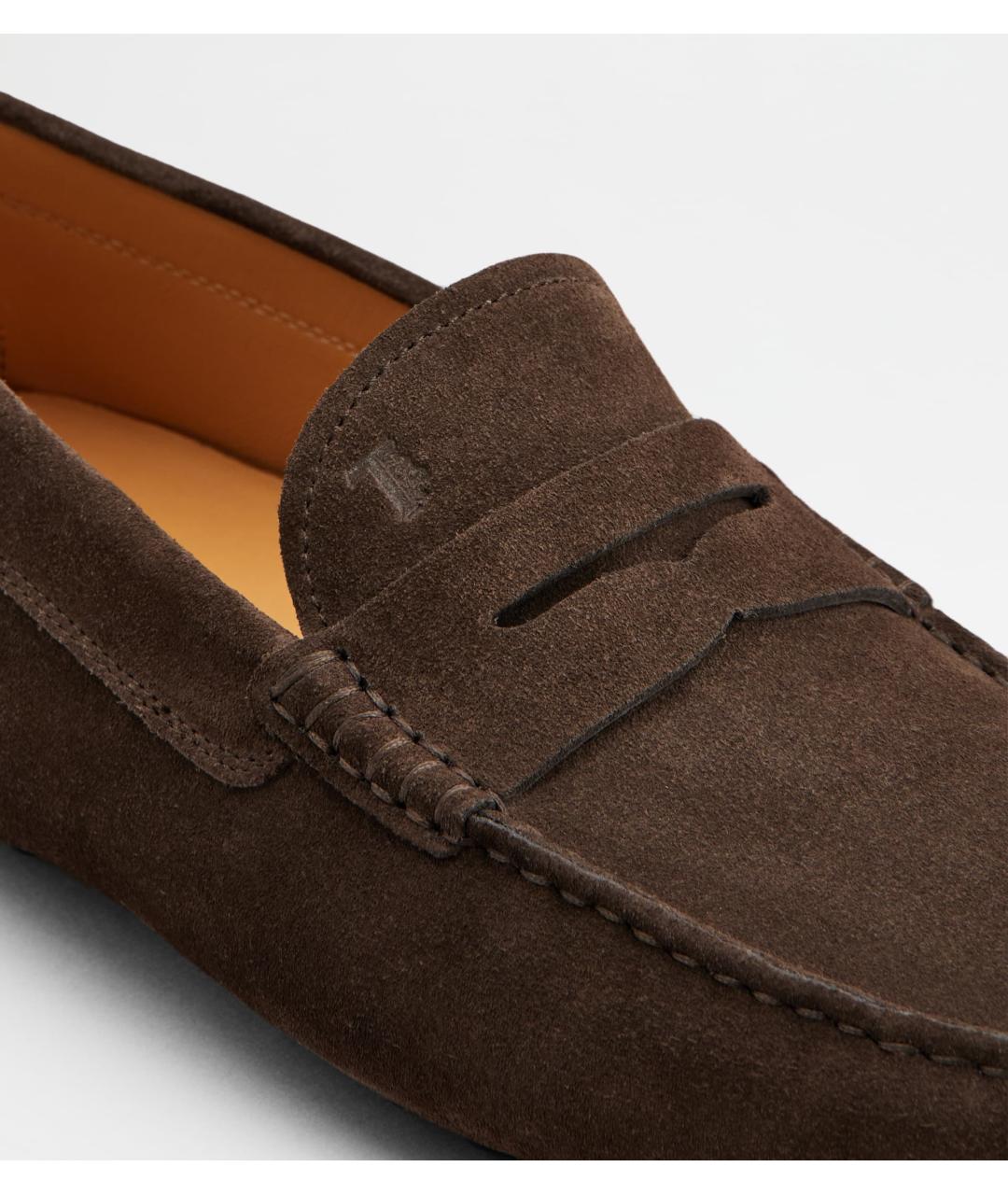 TOD'S Коричневые замшевые мокасины, фото 4