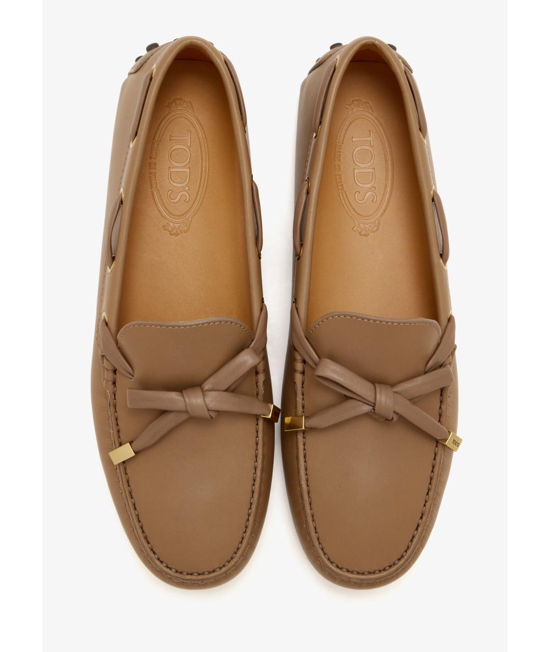 TOD'S Коричневые кожаные мокасины, фото 2