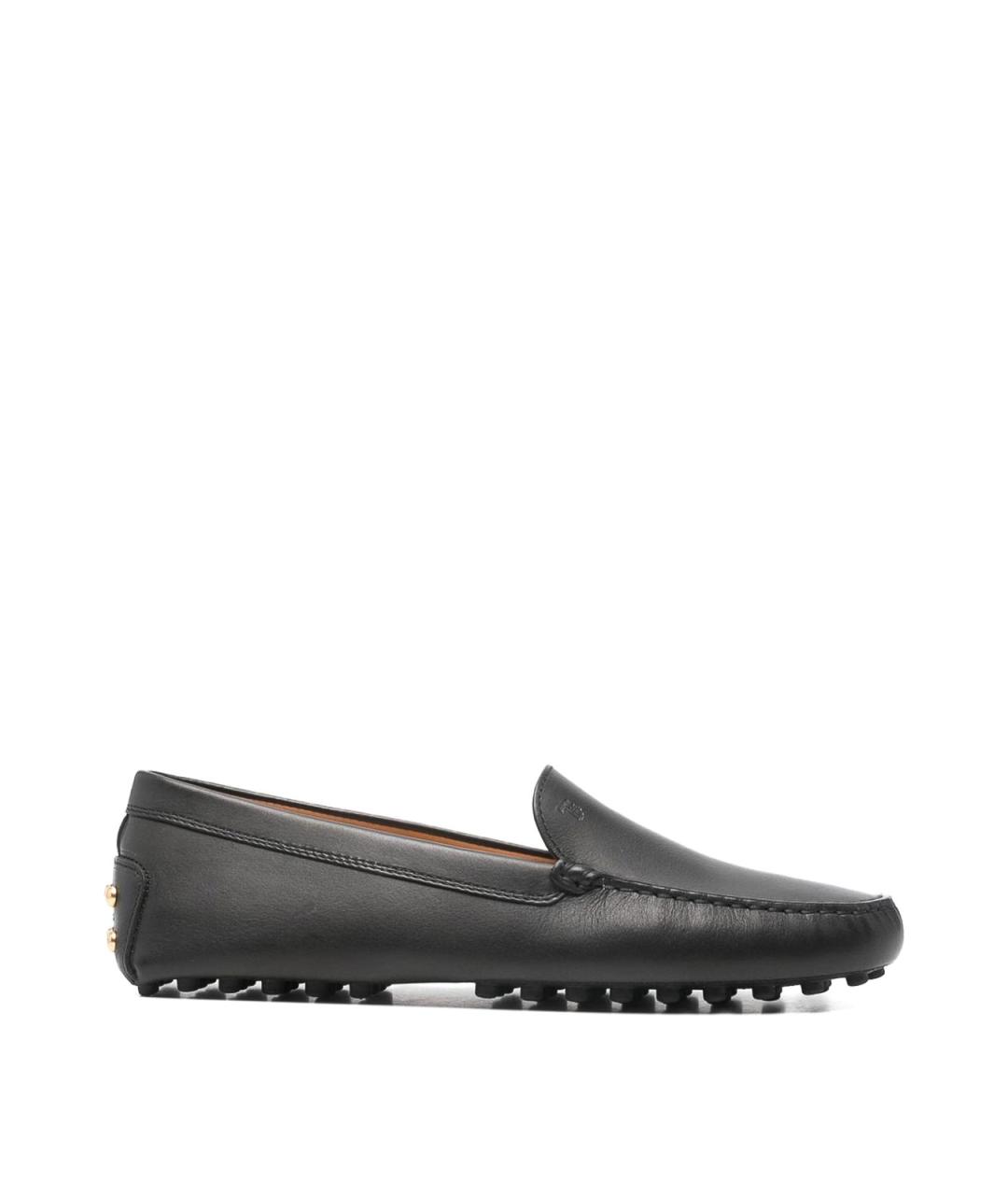 TOD'S Черные кожаные мокасины, фото 1