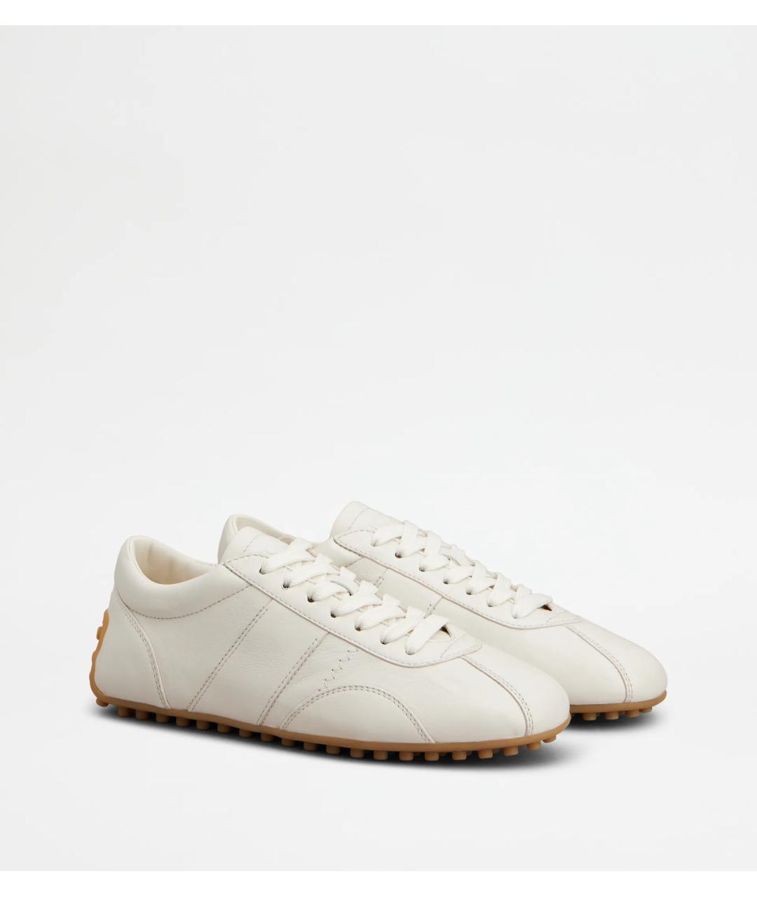 TOD'S Белые кожаные кроссовки, фото 2