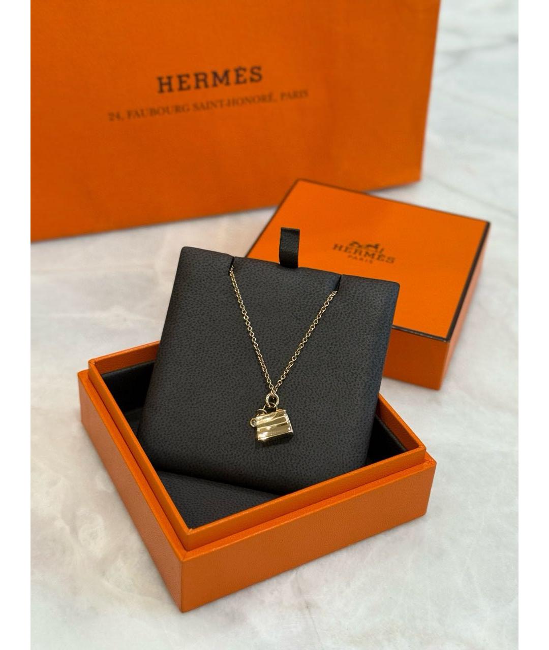 HERMES Золотая подвеска из розового золота, фото 4