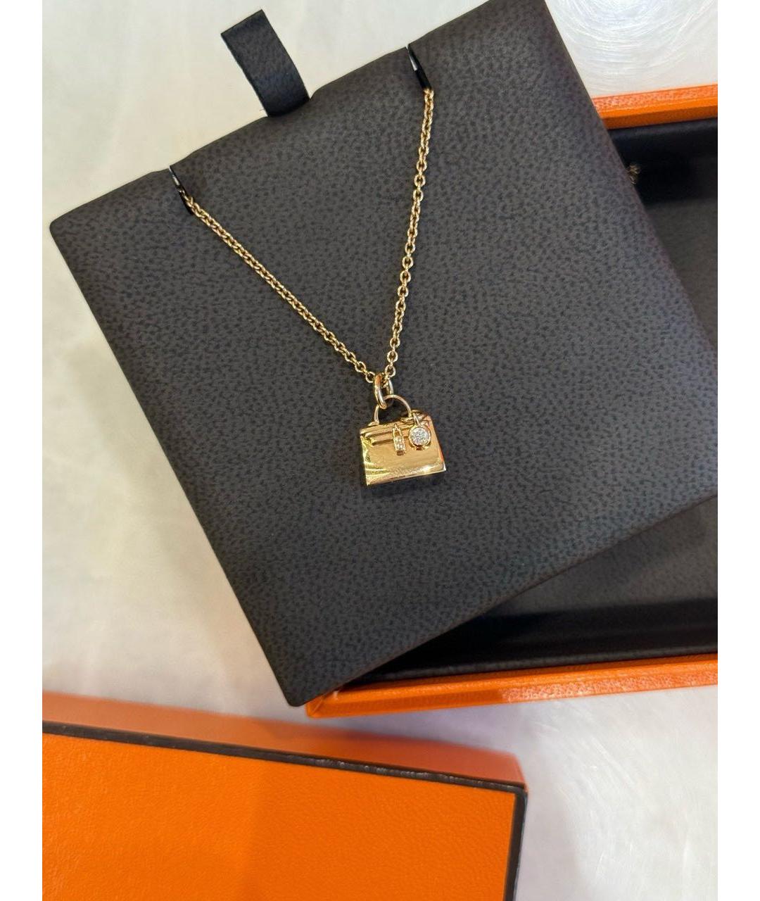 HERMES Золотая подвеска из розового золота, фото 7