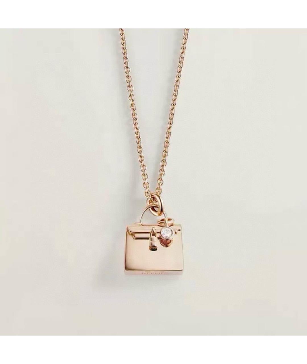 HERMES Золотая подвеска из розового золота, фото 9