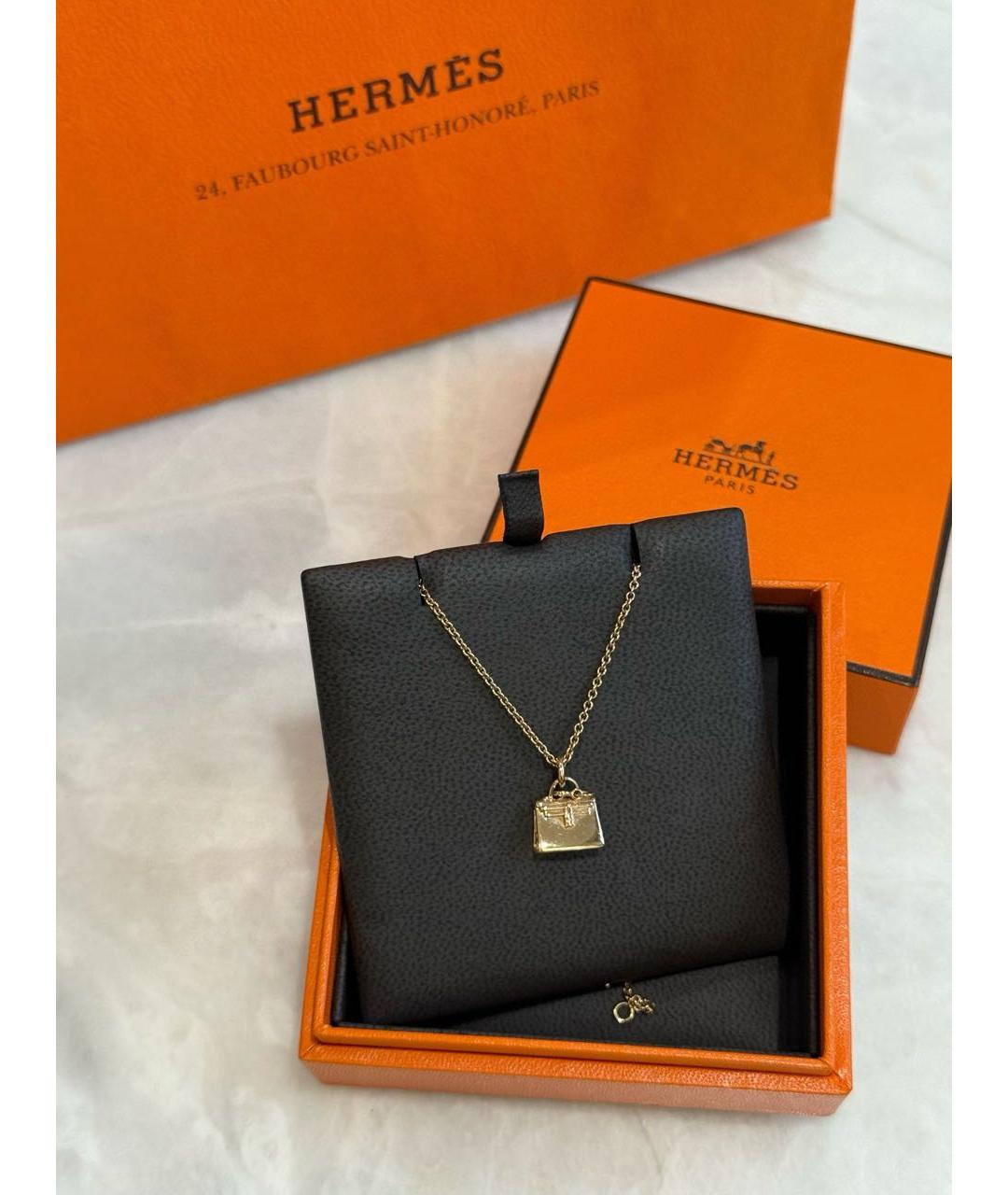 HERMES Золотая подвеска из розового золота, фото 3