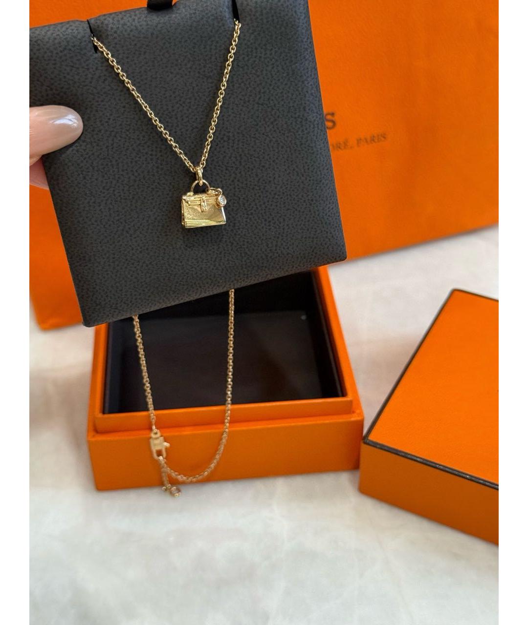 HERMES Золотая подвеска из розового золота, фото 6