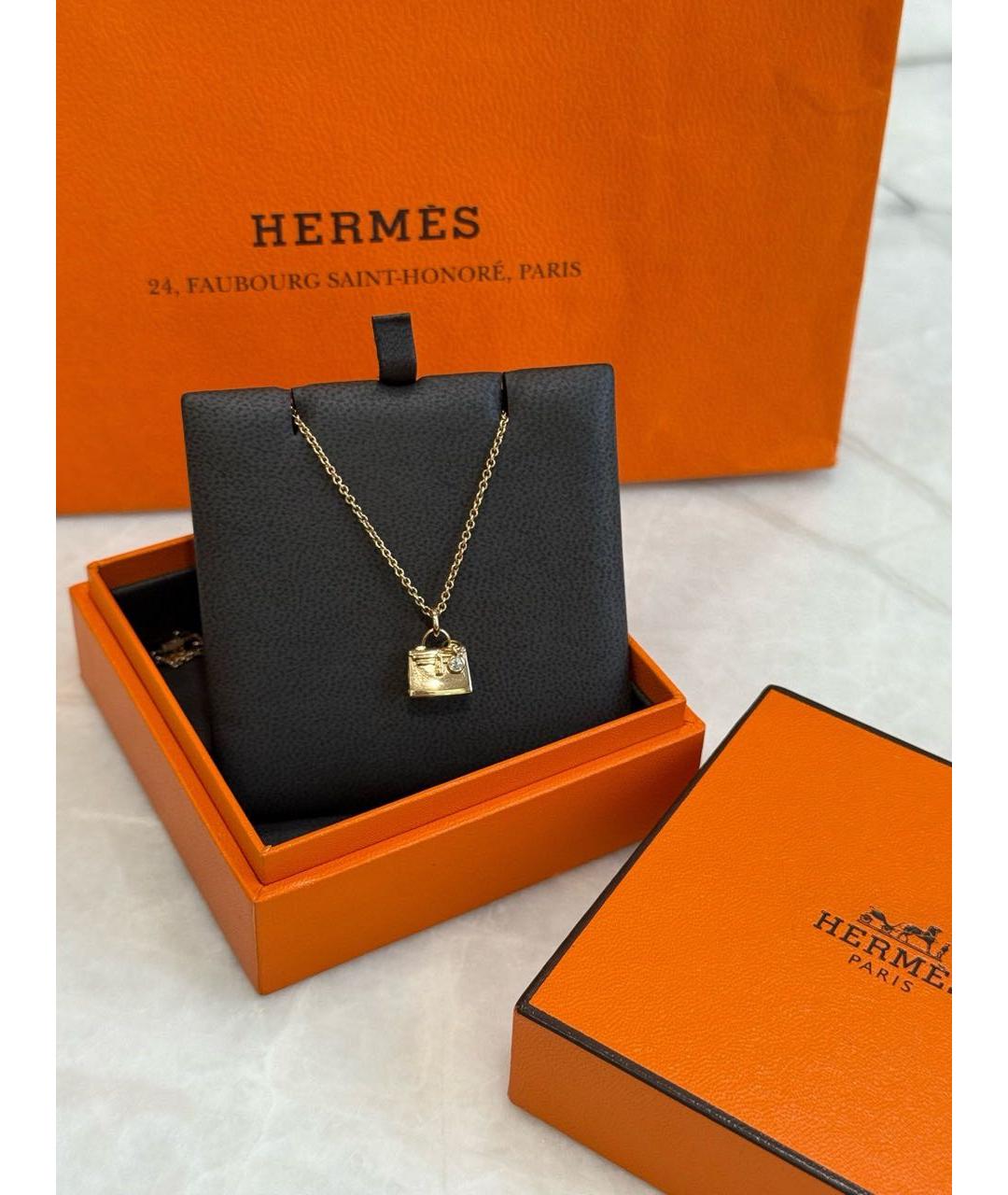 HERMES Золотая подвеска из розового золота, фото 5