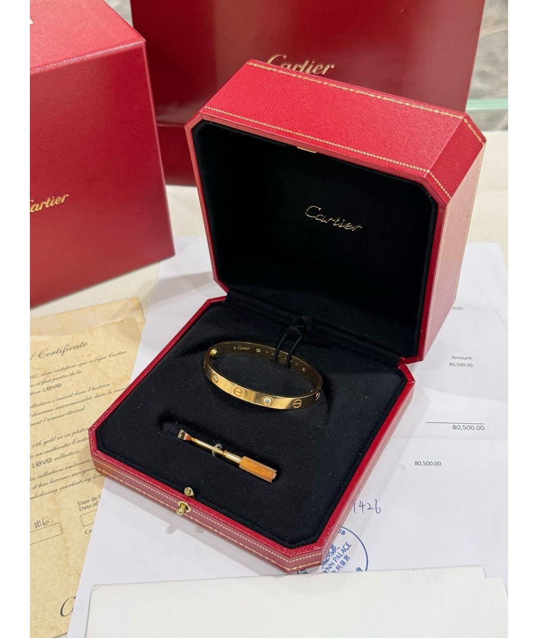 CARTIER Золотой браслет из розового золота, фото 4