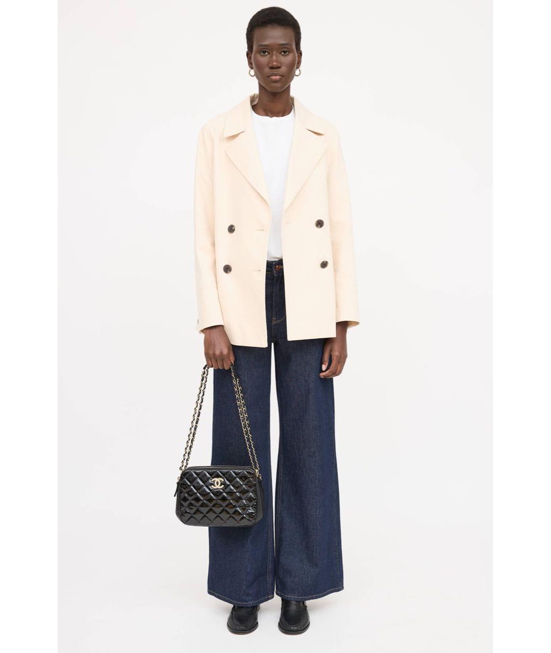 CHANEL Черная сумка через плечо из лакированной кожи, фото 6