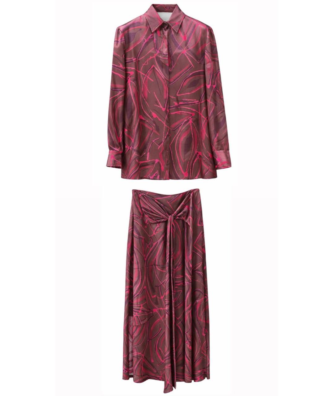 KITON Бордовый костюм с юбками, фото 1