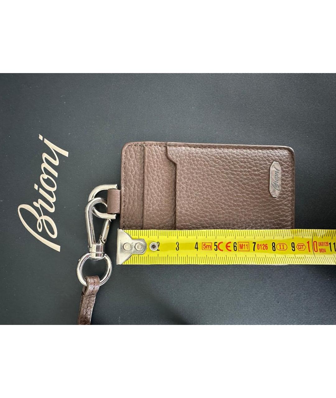 BRIONI Черный кожаный кардхолдер, фото 7