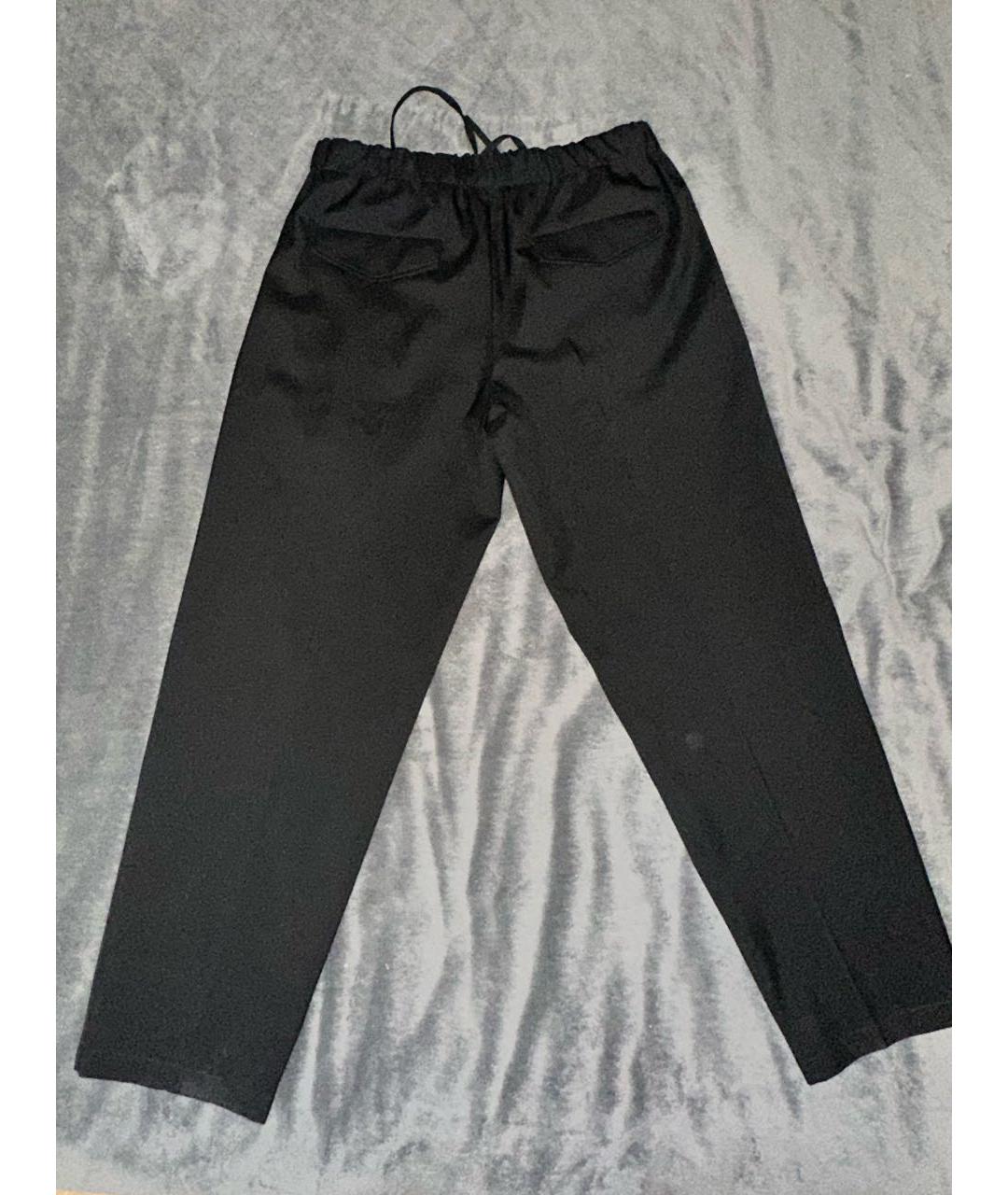 JIL SANDER Черные шерстяные классические брюки, фото 2
