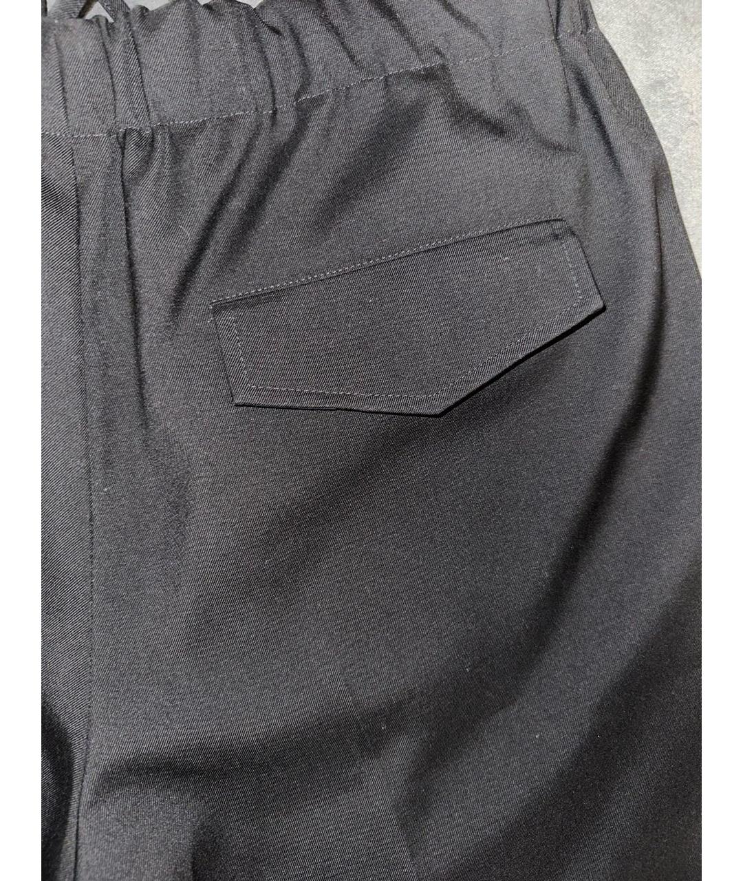 JIL SANDER Черные шерстяные классические брюки, фото 4