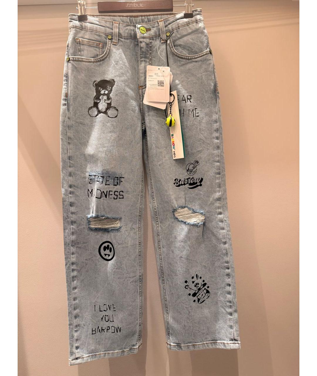 BARROW Голубые хлопковые детские джинсы, фото 7