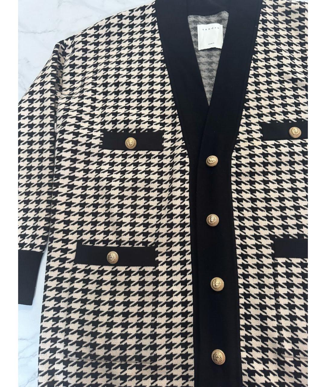 SANDRO Черный кашемировый кардиган, фото 3