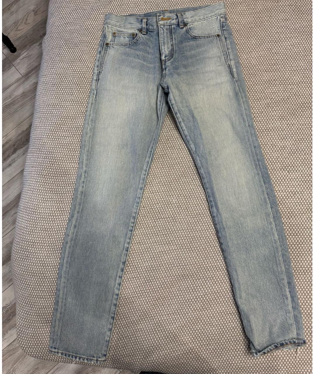 SAINT LAURENT Голубые джинсы слим, фото 8