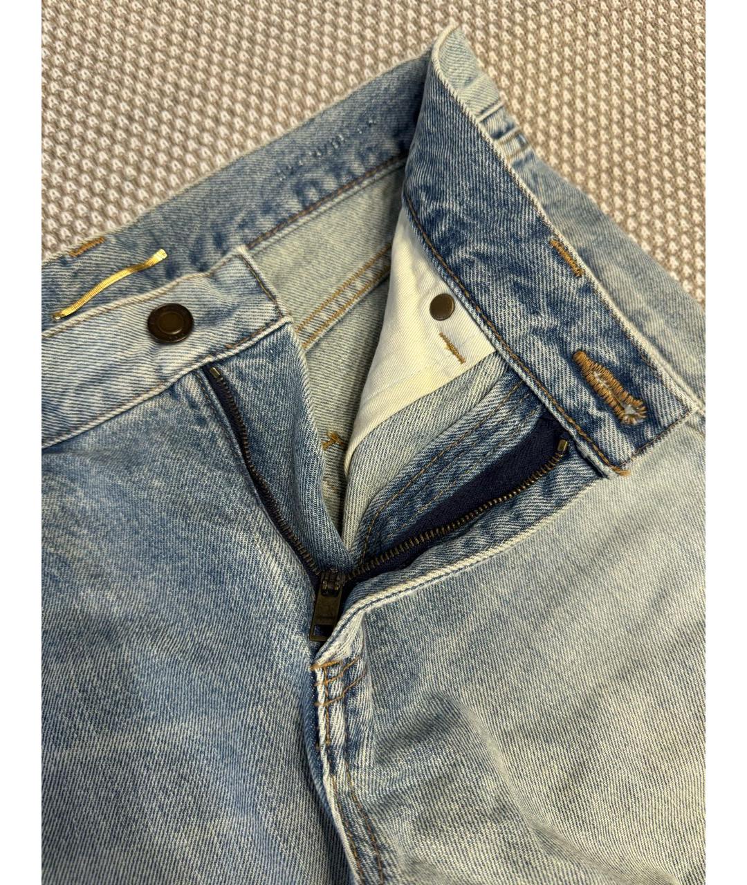 SAINT LAURENT Голубые джинсы слим, фото 3