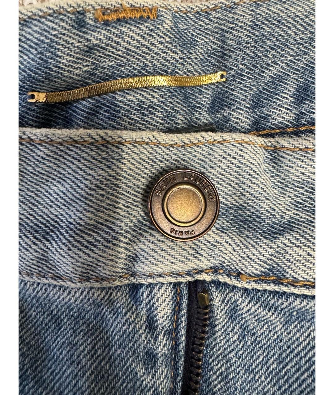 SAINT LAURENT Голубые джинсы слим, фото 4