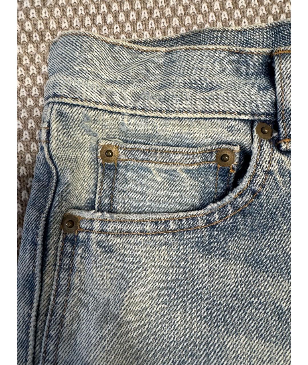 SAINT LAURENT Голубые джинсы слим, фото 2