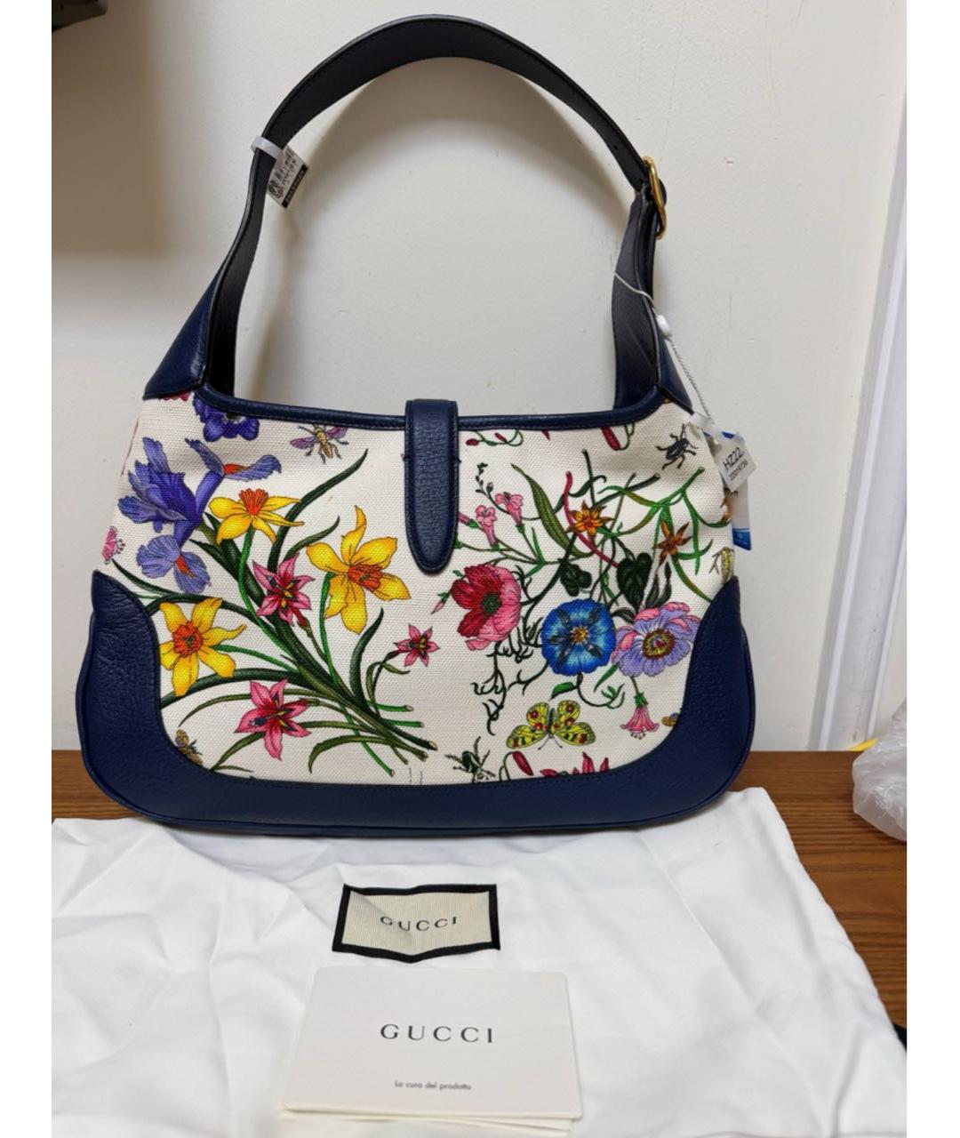 GUCCI Мульти жаккардовая сумка с короткими ручками, фото 3