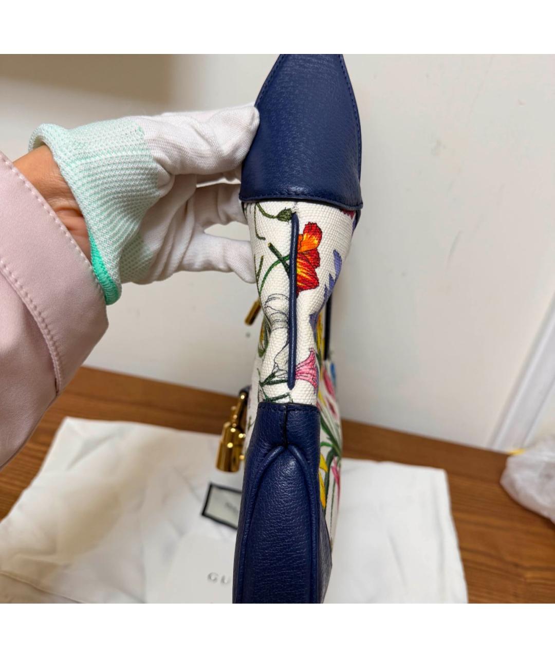 GUCCI Мульти жаккардовая сумка с короткими ручками, фото 6