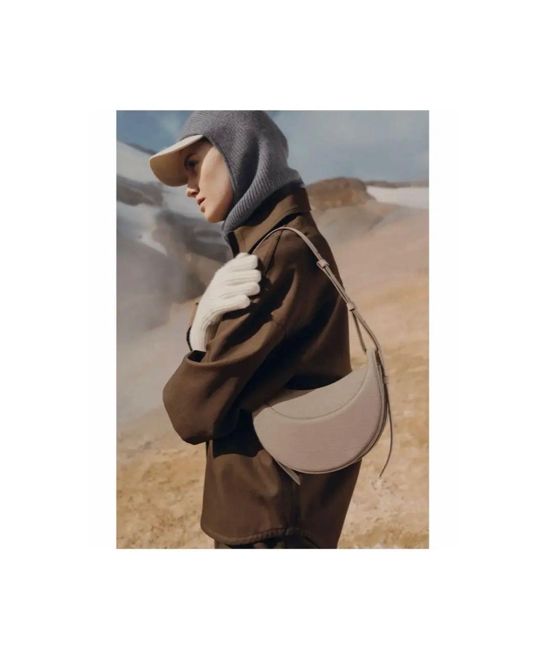 POLENE Бежевая сумка через плечо, фото 3