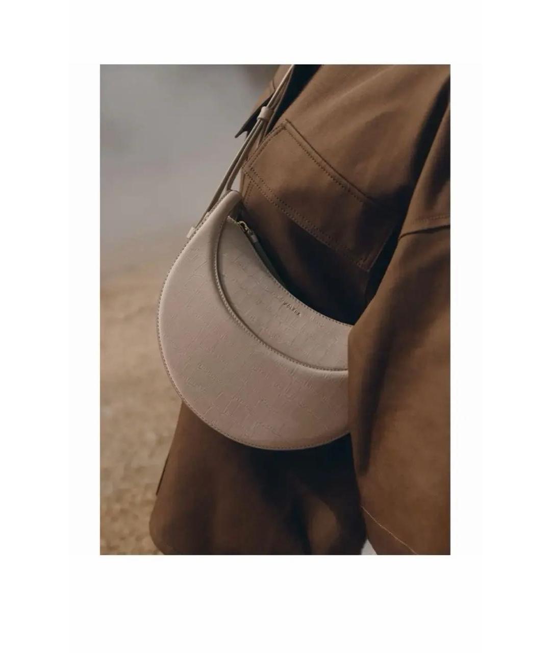 POLENE Бежевая сумка через плечо, фото 4