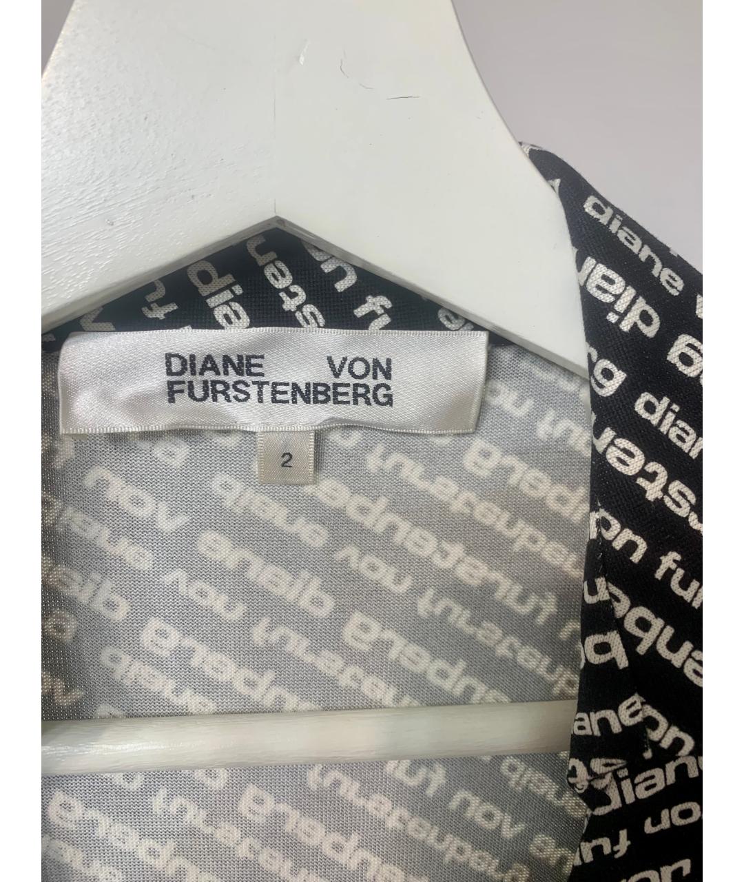 DIANE VON FURSTENBERG Черное шелковое повседневное платье, фото 2