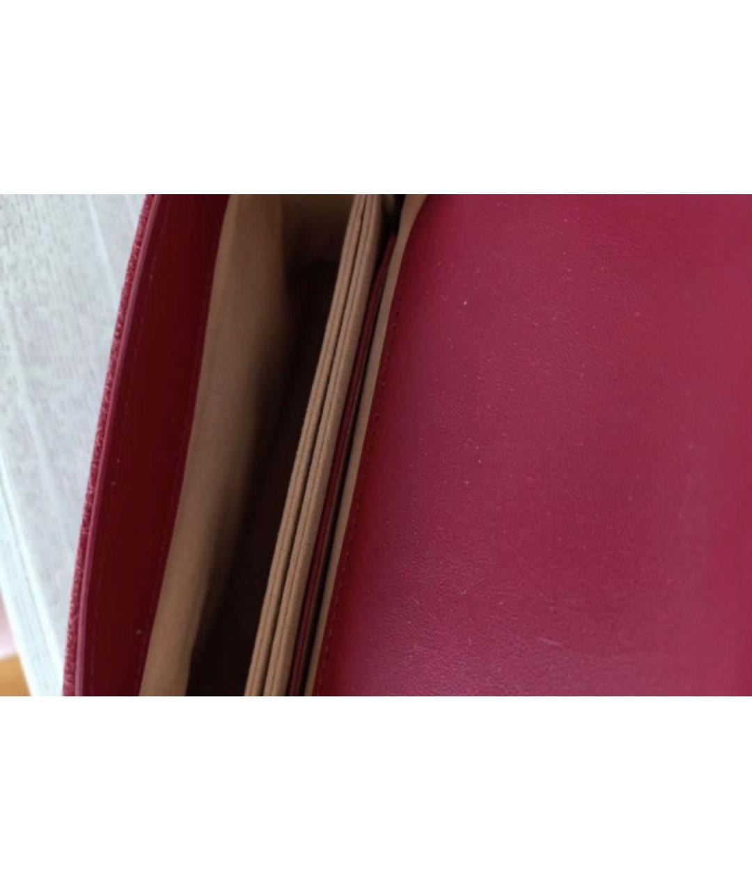 PINKO Бордовая замшевая сумка через плечо, фото 4