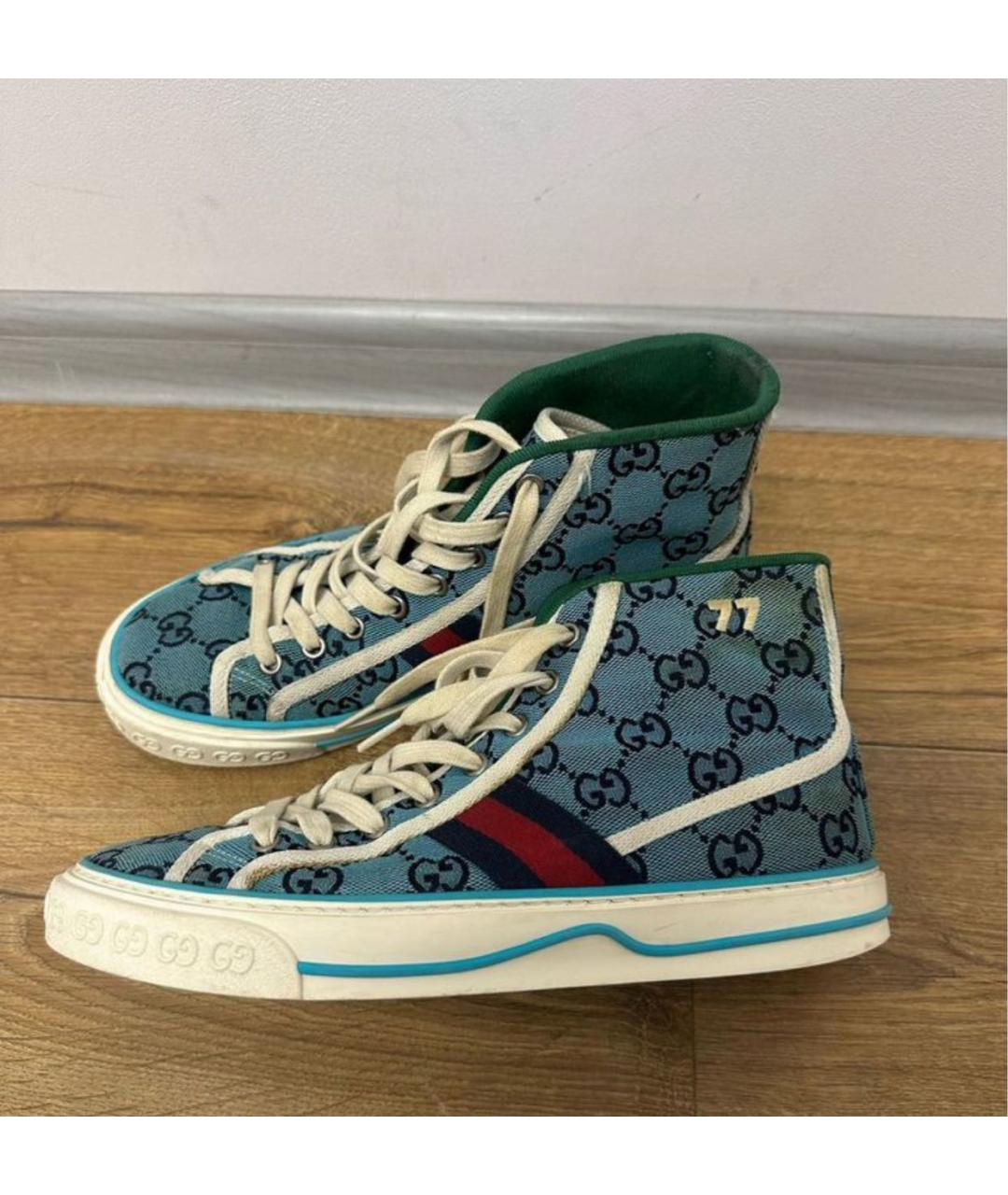 GUCCI Мульти текстильные кеды, фото 2