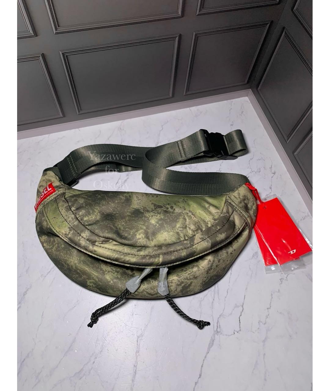 DIESEL Хаки поясная сумка, фото 5