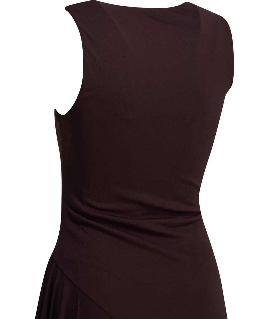 ALAIA Бордовое вискозное повседневное платье, фото 3