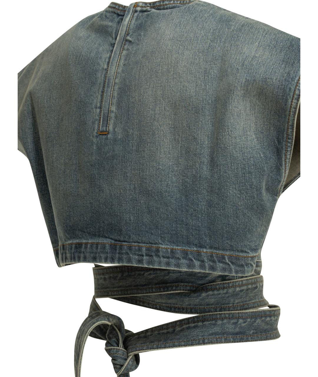 ALAIA Голубая хлопковая блузы, фото 4