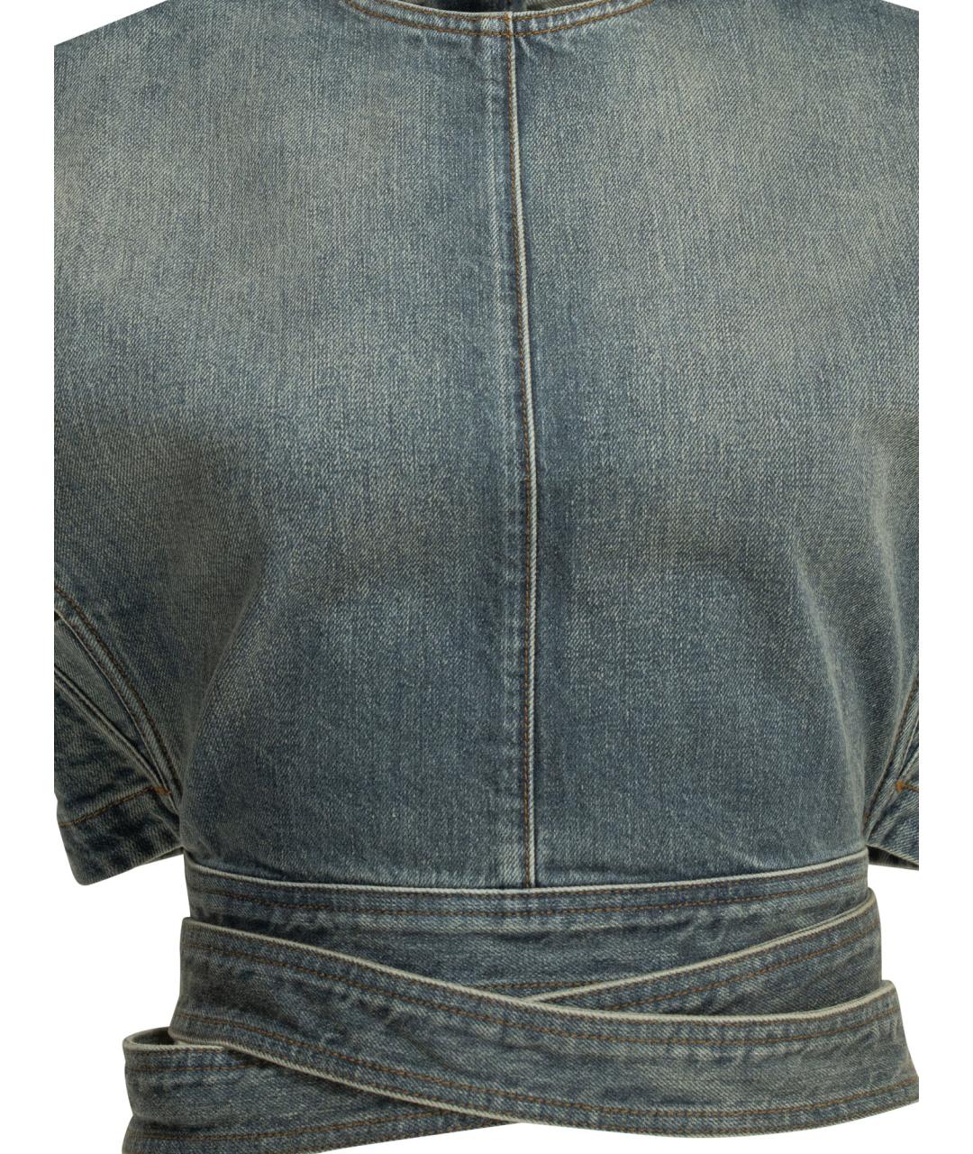 ALAIA Голубая хлопковая блузы, фото 3