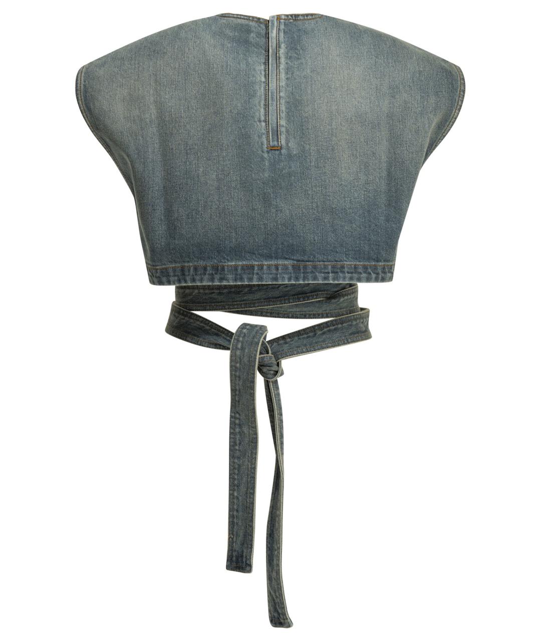 ALAIA Голубая хлопковая блузы, фото 2