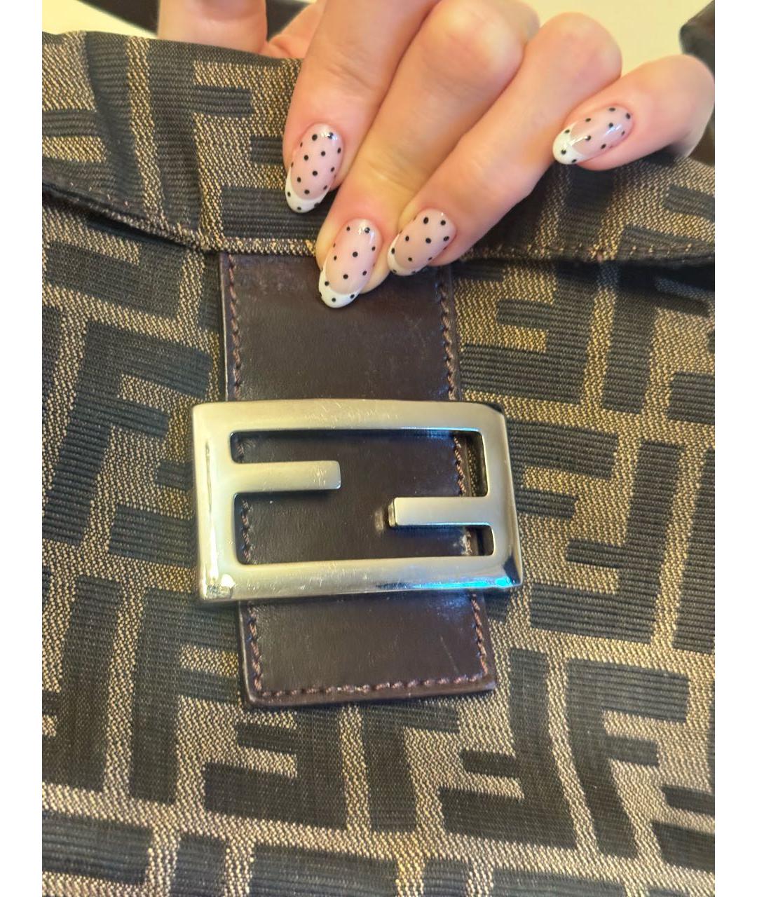 FENDI Коричневая сумка через плечо, фото 5